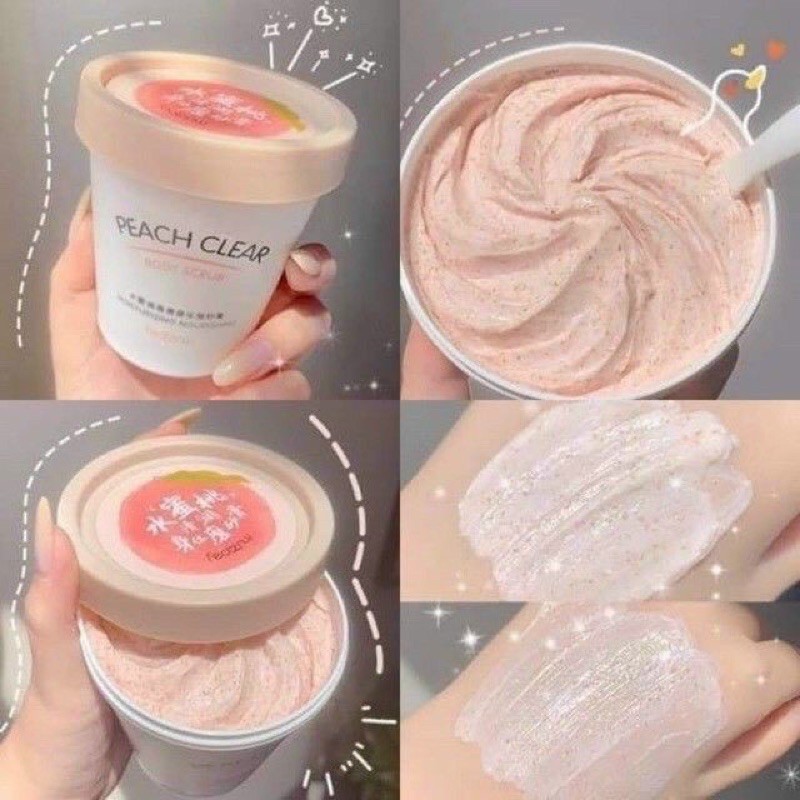 Gel Tẩy Tế Bào Chết Đào HEYXI Peach Clear 200ml Trắng Da , Se Khít Chân Lông, Giữ Ẩm