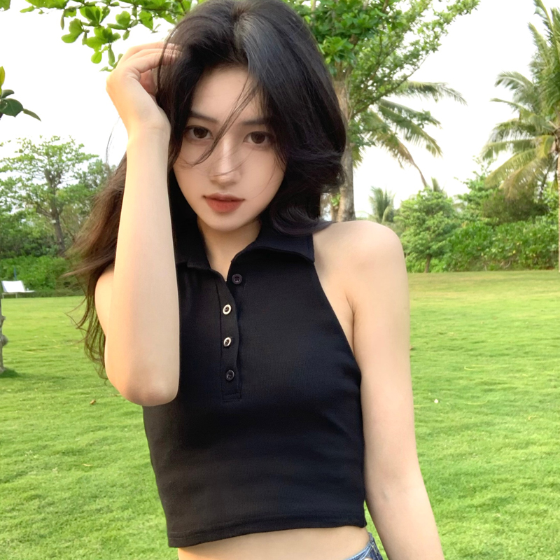 Áo Ba Lỗ Nữ Thun Tăm Cổ Polo Dáng Croptop Nữ Cao Cấp Cá Tính Thời Trang Trẻ Trung Mixx TOP NU 032V3