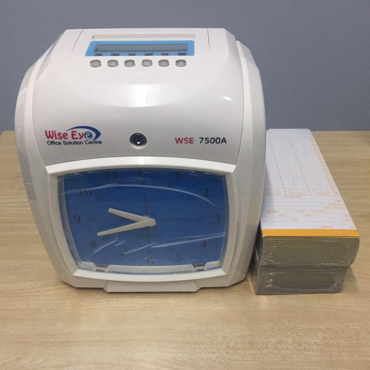 Máy chấm công thẻ giấy Wise Eye WSE- 7500A - Dồng hồ kim