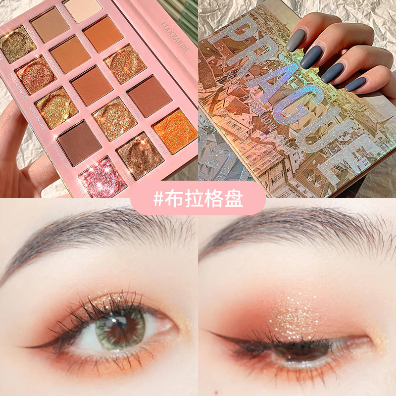 Bảng Phấn Mắt Nhũ Nozo 15 Ô Châu Âu