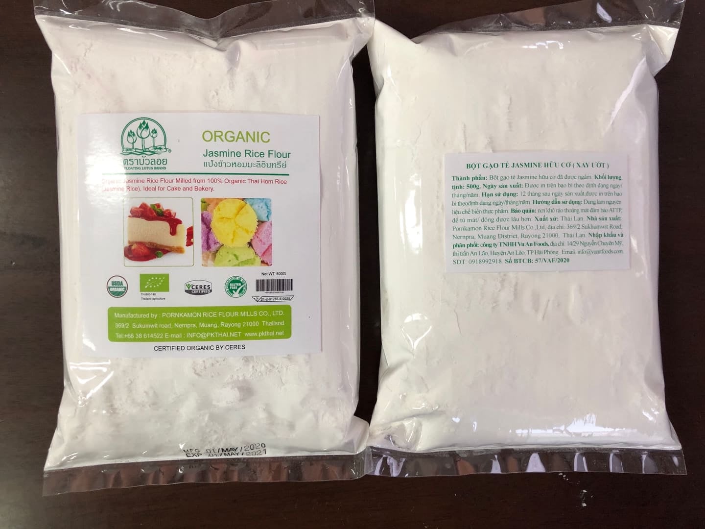 Bột Gạo Tẻ Hữu Cơ Thái Lan 500g