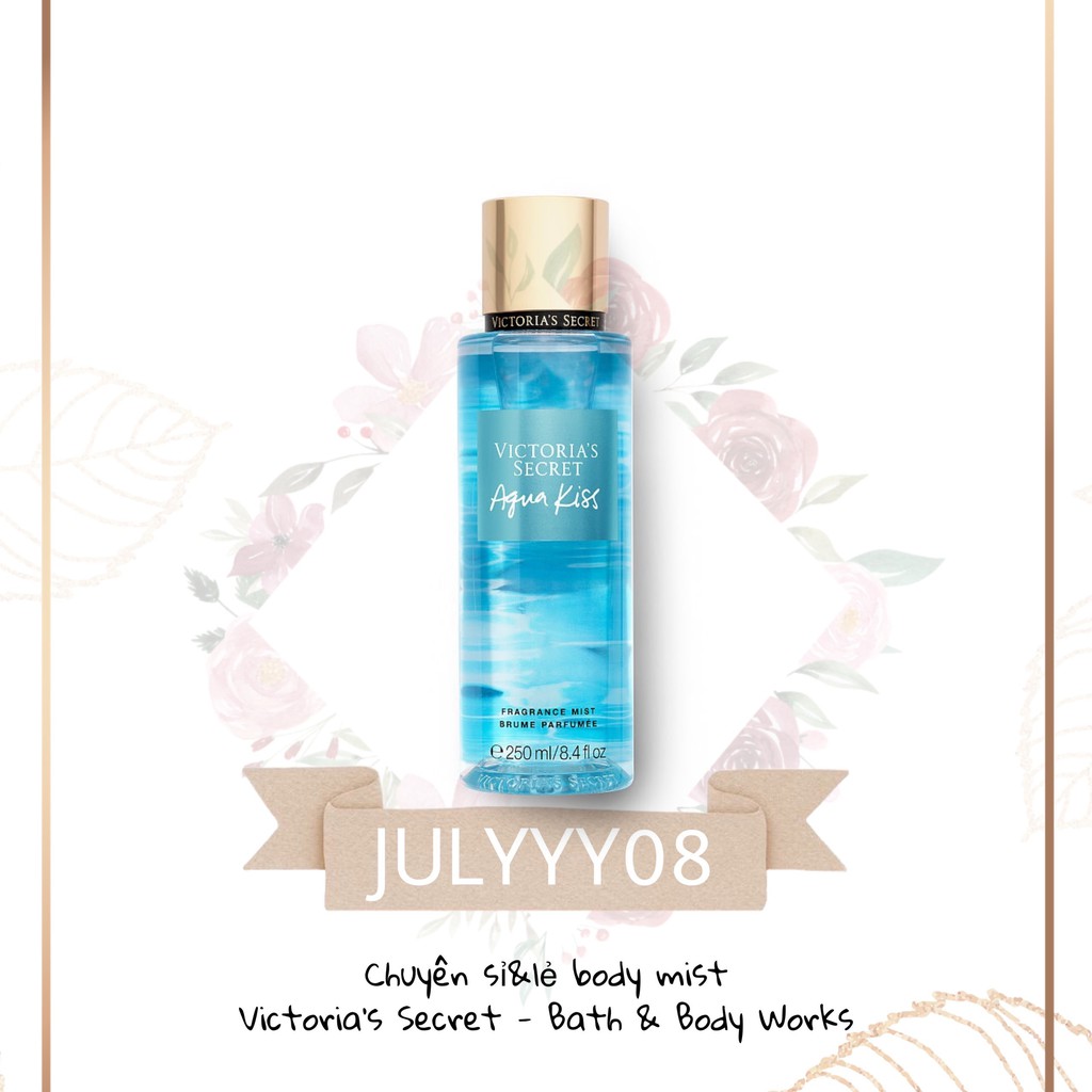 [New] Body Mist 𝗩𝗜𝗖𝗧𝗢𝗥𝗜𝗔'𝗦 𝗦𝗘𝗖𝗥𝗘𝗧 Aqua Kiss 30ml/50ml/100ml +jɥȽÿ08+