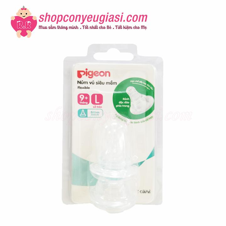 [HCM]Núm Ty Pigeon Cổ Hẹp Siêu Mềm Vĩ 2 Cái - Size S/M/L/Y