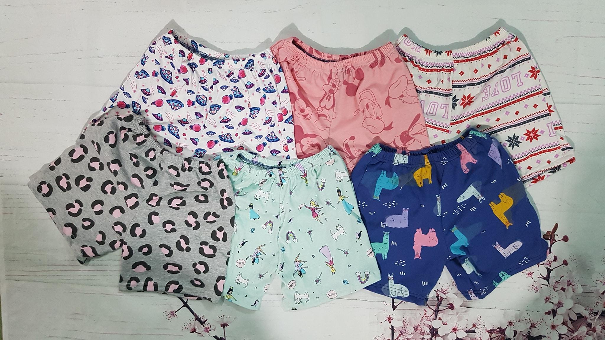 compo 5 quần đùi bé gái 10kg-45kg