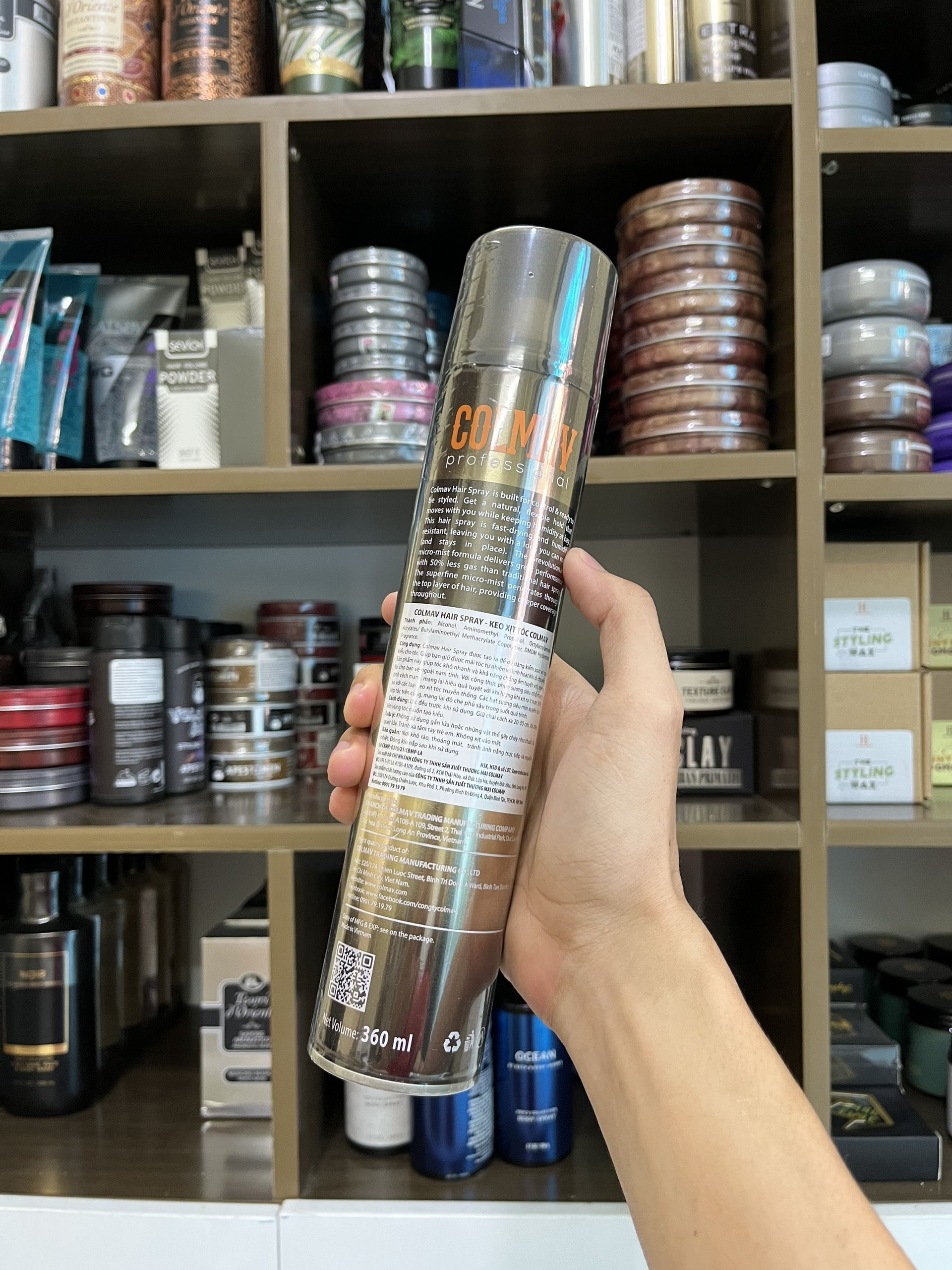 [Chính Hãng 100%]Gôm Xịt Tóc Colmav Hair Spray Extra Strong Hold 360ml