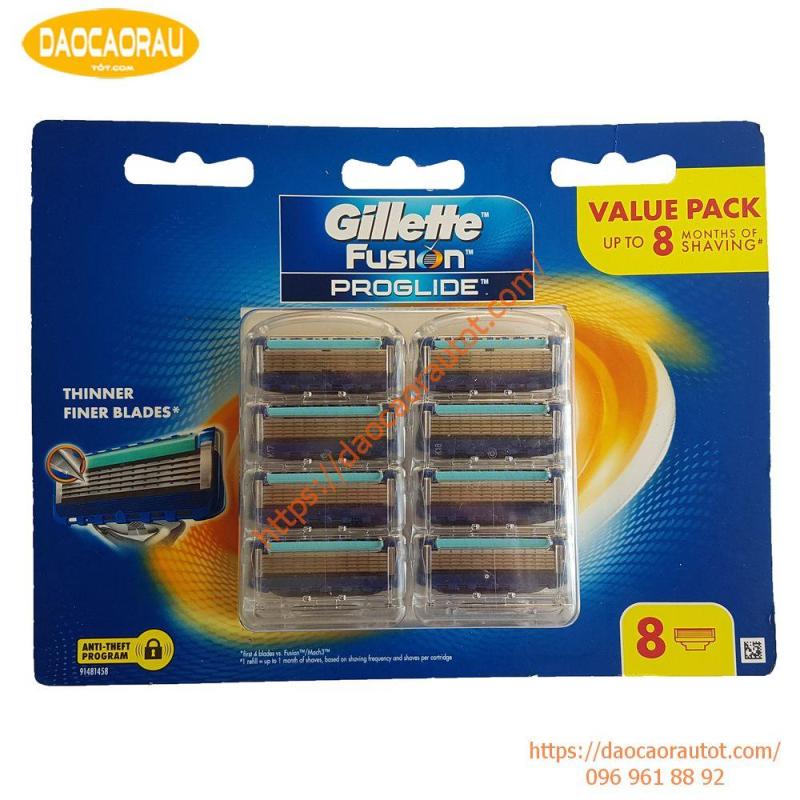 Hộp 8 lưỡi dao cạo râu Gillette Fusion Proglide