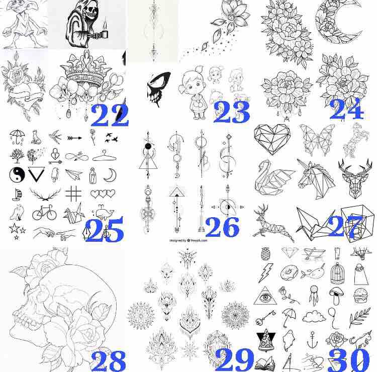 Trọn bộ scan in hình xăm tattoo