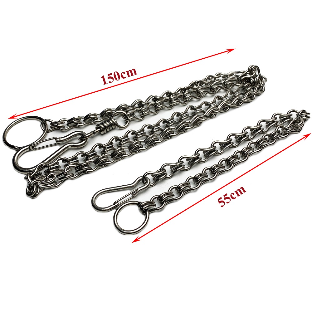 Dây xích inox dắt thú cưng kèm vòng cổ