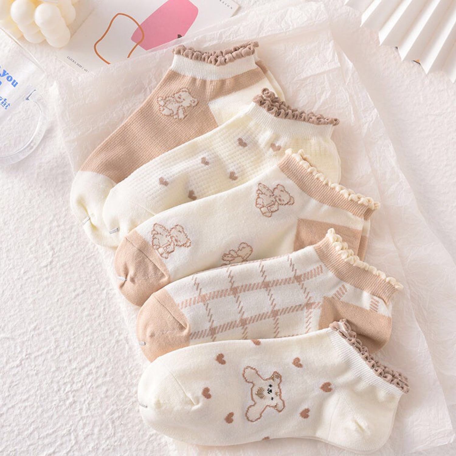 5 đôi Tất vớ ngắn phong cách Hàn Quốc