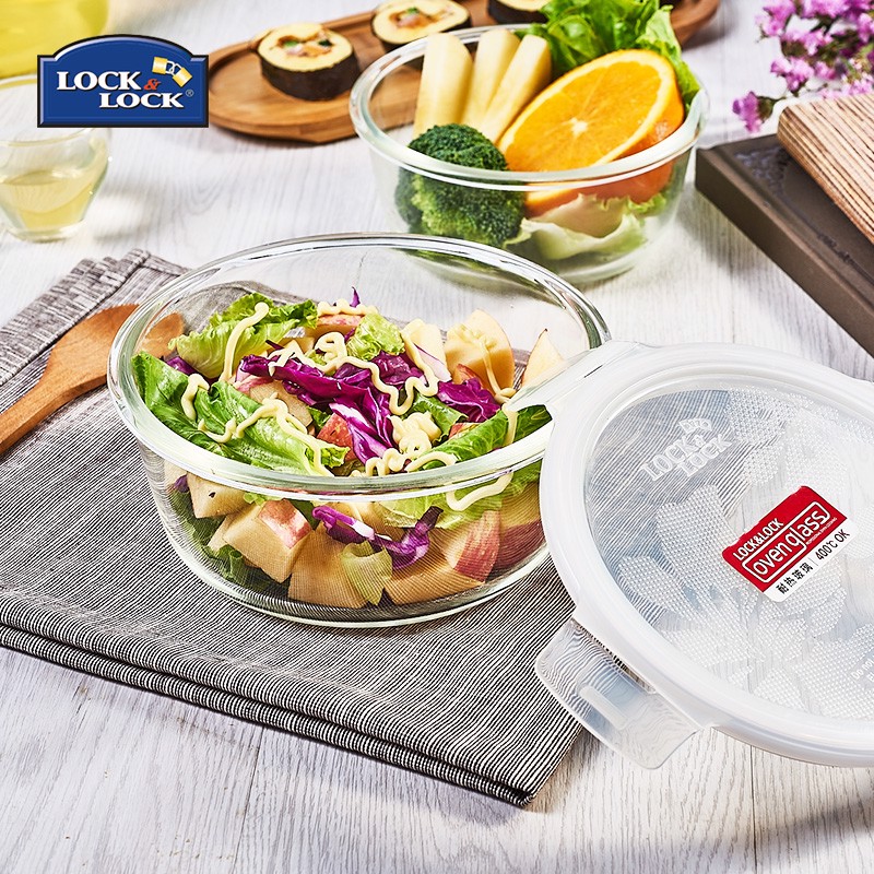 [HCM]Combo 3 Hộp Thủy Tinh Chịu Nhiệt 650Ml Glass Euro Lock&Lock-LLG831