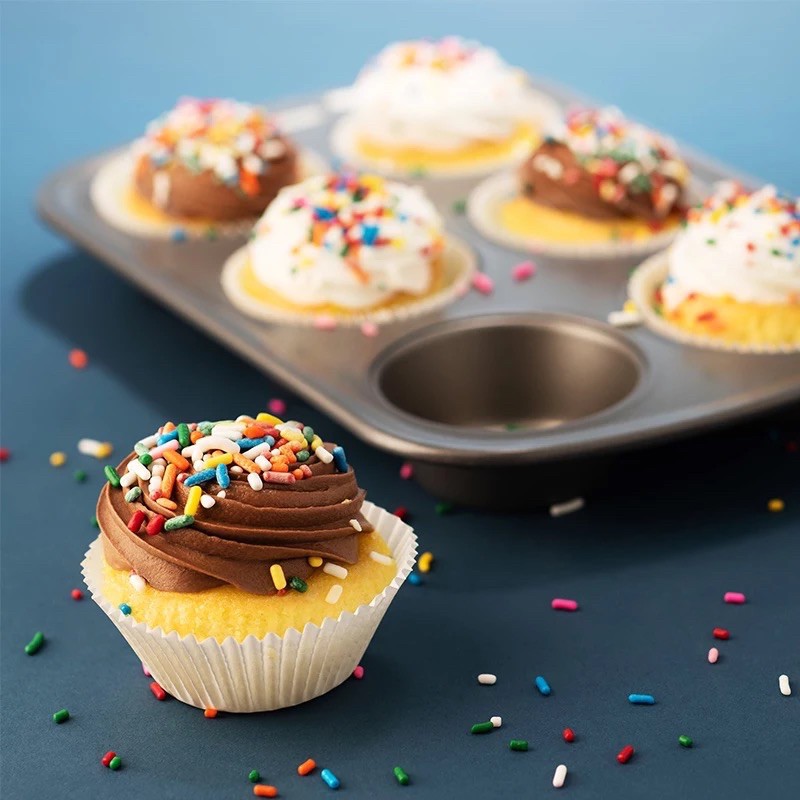 Cup giấy mềm lót cupcake, socola 14.5cm