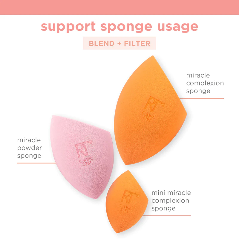 Mút Trang Điểm Real Techniques Ultimate Makeup Sponge Blending And Setting Trio