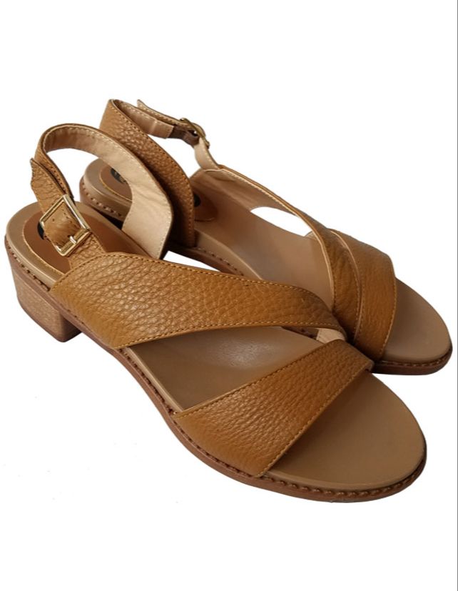 Giày Sandal Nữ Da Bò BIGBEN Cao 4 Phân CG859