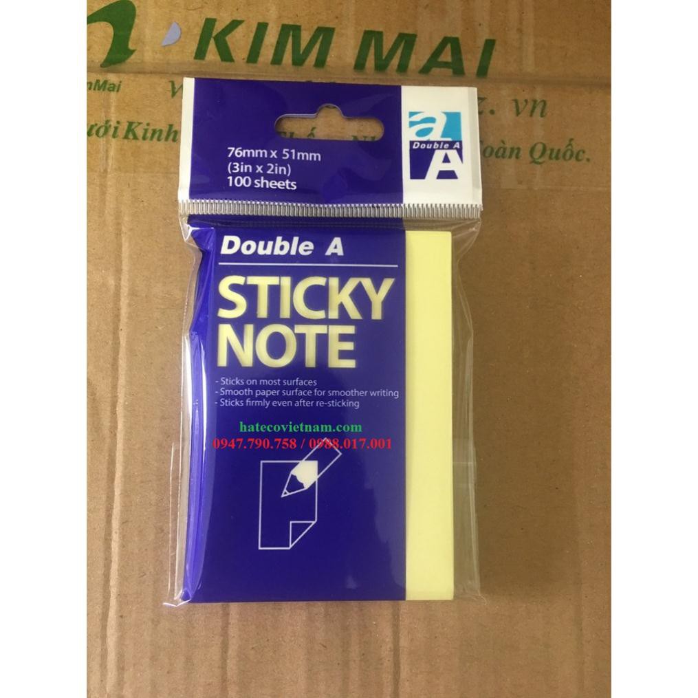 [HCM]Combo 2 xấp giấy note vàng Double Amỗi xấp 100 tờđủ size:3x23x33x4 và 3x5