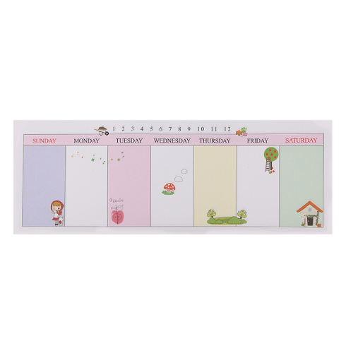 Tập giấy note ghi chú kế hoạch tuần - apple