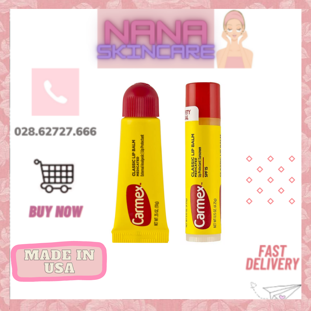 Son Dưỡng Dạng Thỏi/Tuýp Carmex Classic Lip Balm Medicated