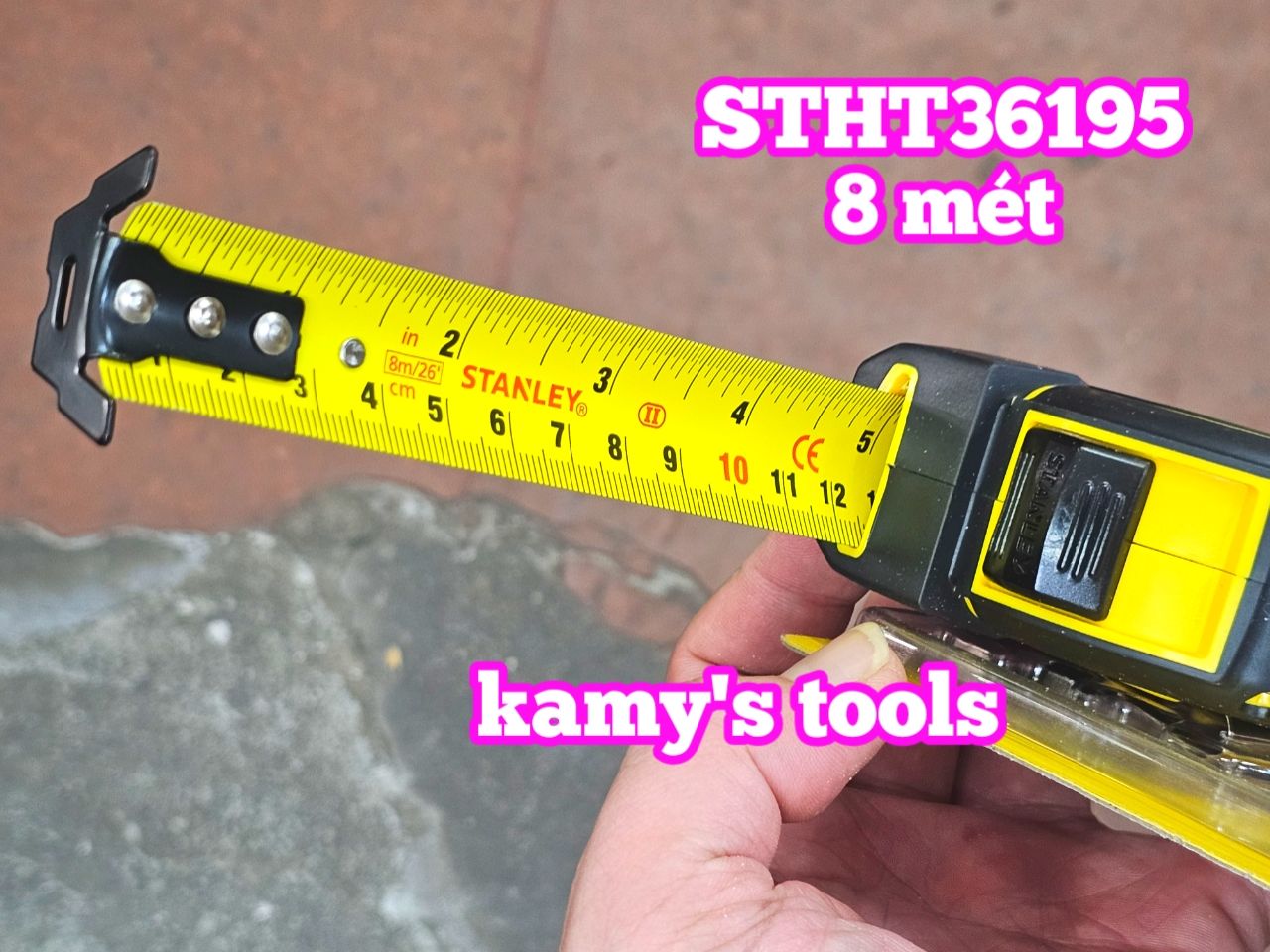 Thước Cuộn 8m Stanley Bản 25mm Tylon Stht36195 (Thước Dây 8m Thước Kéo 8m)