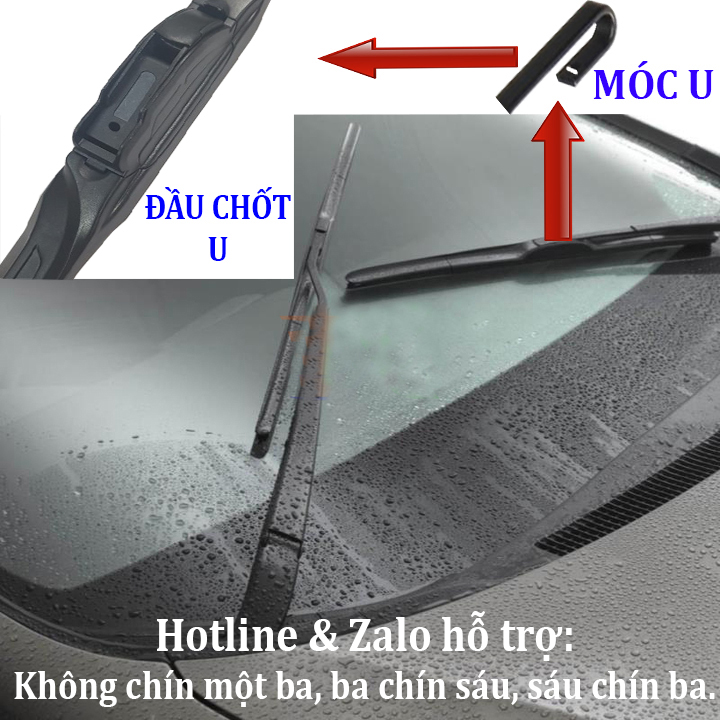 Bộ 2 thanh gạt nước mưa ô tô đa năng Nano cao cấp cho các xe Chevrolet, Daewoo: Cruze-Aveo-Captiva-Trax-Spark-Lacetti-Gentra-Lanos-Matiz-Orlando-Colorado​​​​​​​​​​​​​​