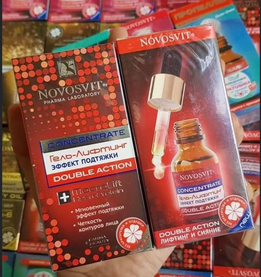 Huyết thanh đậm đặc NOVOSVIT Concentrate Double Action chống lão hóa mạnh gấp 2 lần hiệu quả tức thì sau 5 phút (Russian Mart Linh Sơn)