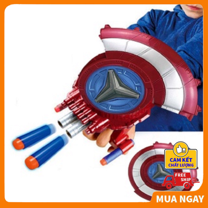 Đồ chơi siêu nhân anh hùng CÓ CHẾ ĐỘ BẮN, Khiên captain america Marvel Avenger siêu cấp