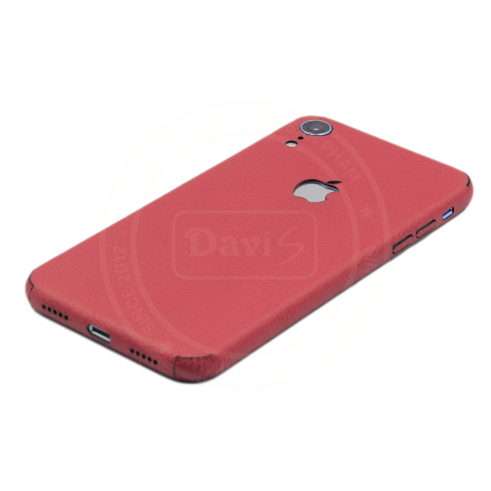 Dán da full viền iphone XR, làm từ da thật cao cấp - Chính hãng Davis