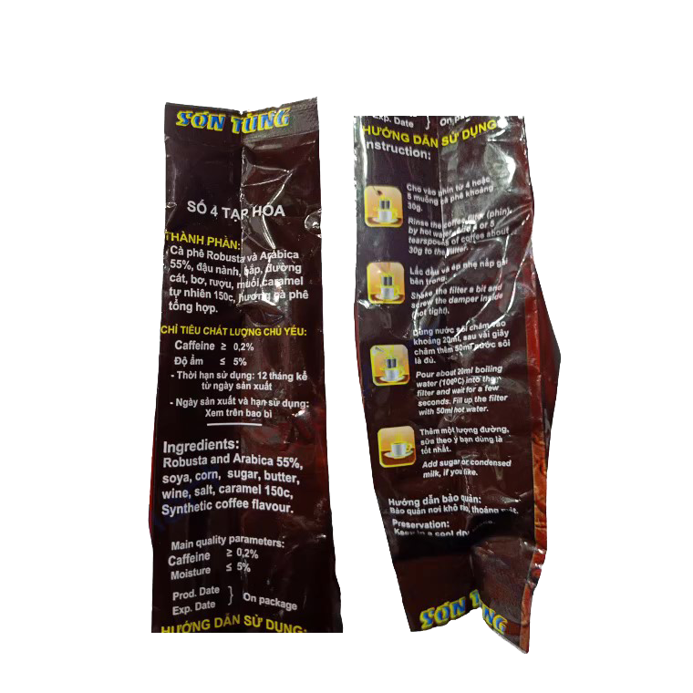 Cà phê Sơn Tùng (bao bì đỏ) Số 4 gói 500g