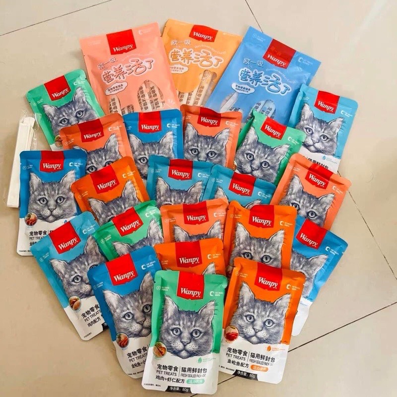 Pate Wanpy (Siêu tiết kiệm, siêu ngon, giá gốc) Cho Mèo Mọi Lứa Tuổi Gói 80g - Catspet Shop