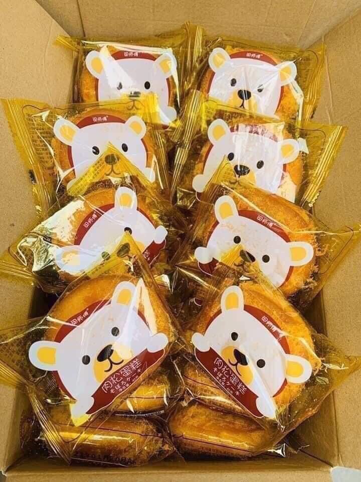 Thùng 30 chiếc bánh ruốc gấu chà bông
