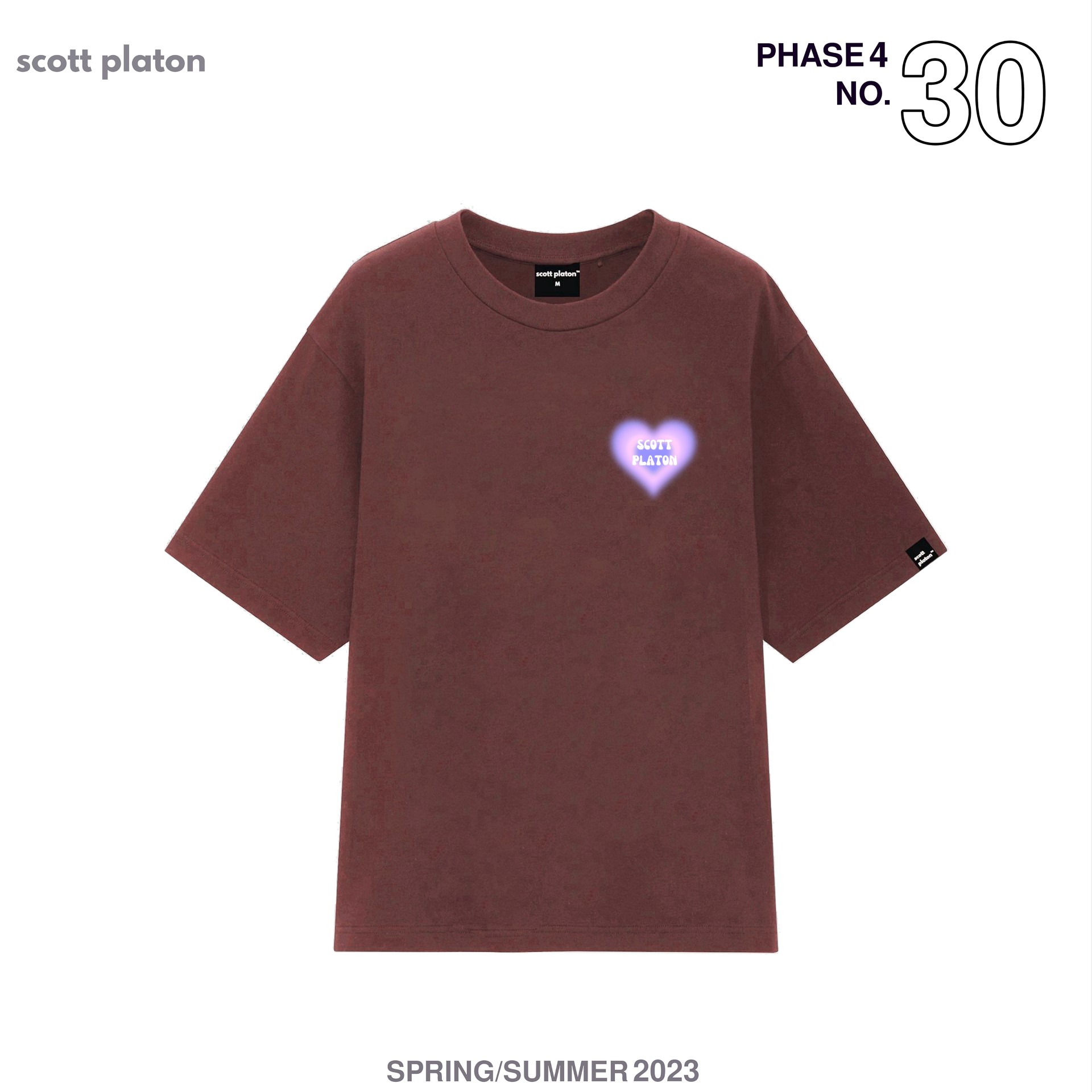 Scott Platon Áo Thun Gradient Heart - Chất liệu cotton dày dặn đứng form