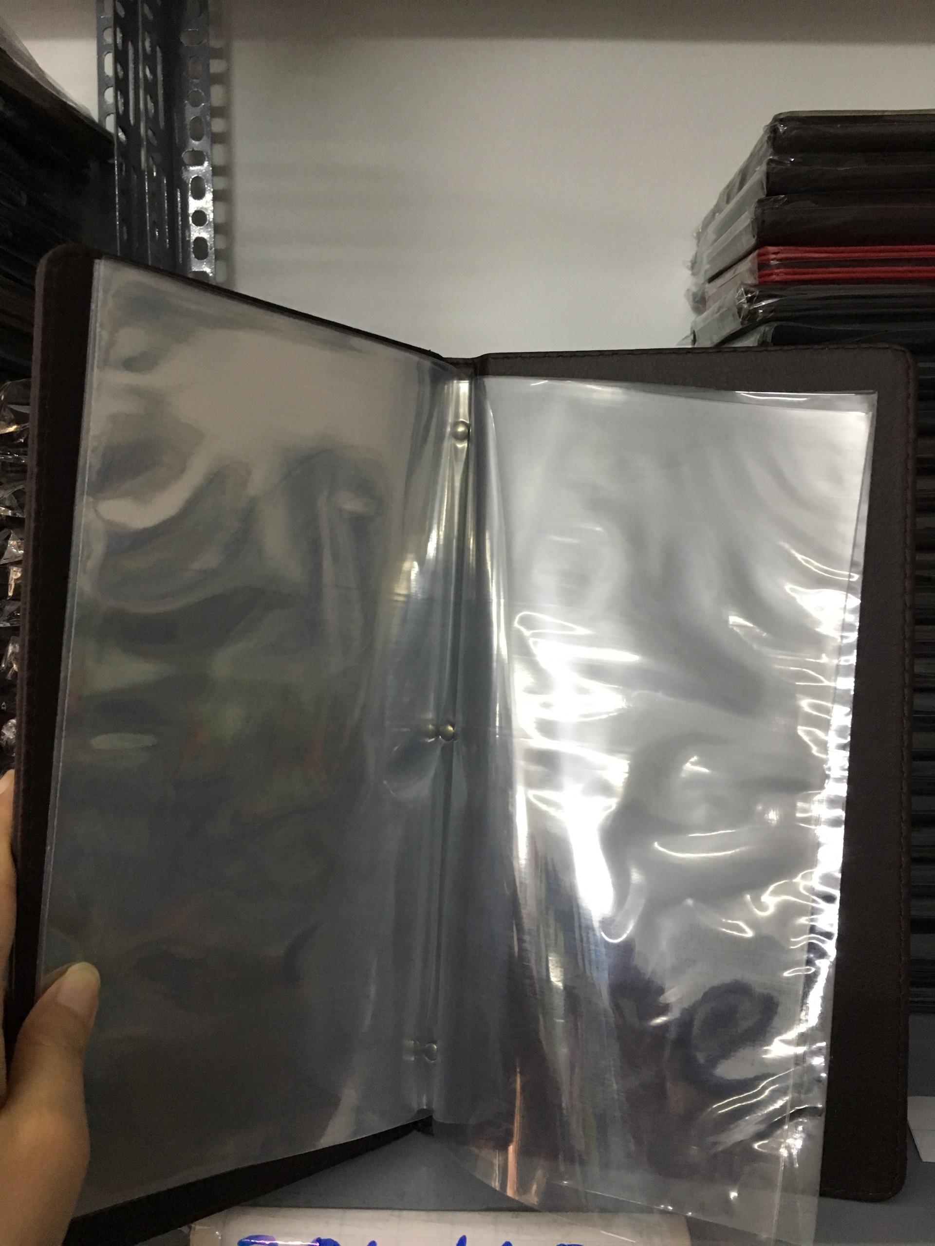 Bìa menu da may cao cấp 10 lá 204 (29*16CM)