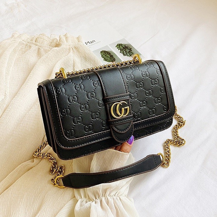 [FreeShip] [Ảnh thật] [Có sẵn] Túi xách nữ đeo chéo công sở nữ da dây xích GCM23