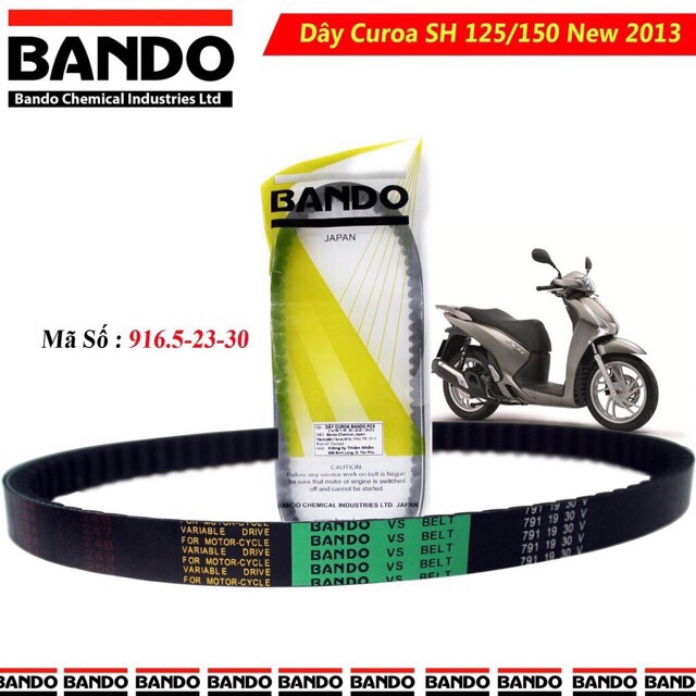 Dây curoa Sh Việt 125/150 Sh New