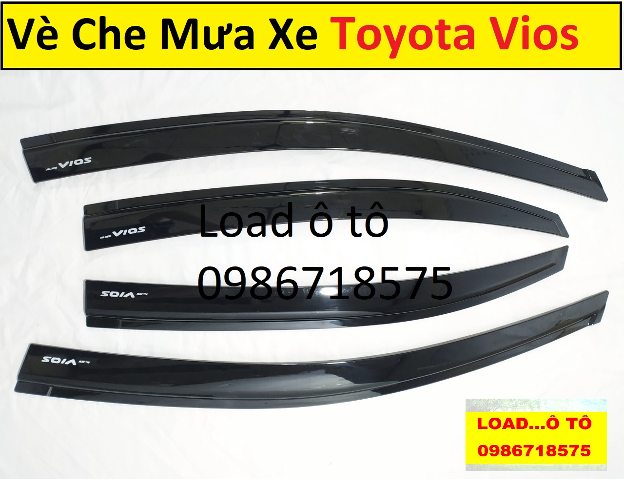 Vè che mưa đen vios,bộ vè che mưa abs cao cấp dành cho xe toyota vios 2023-2019, vè che mưa đen vios