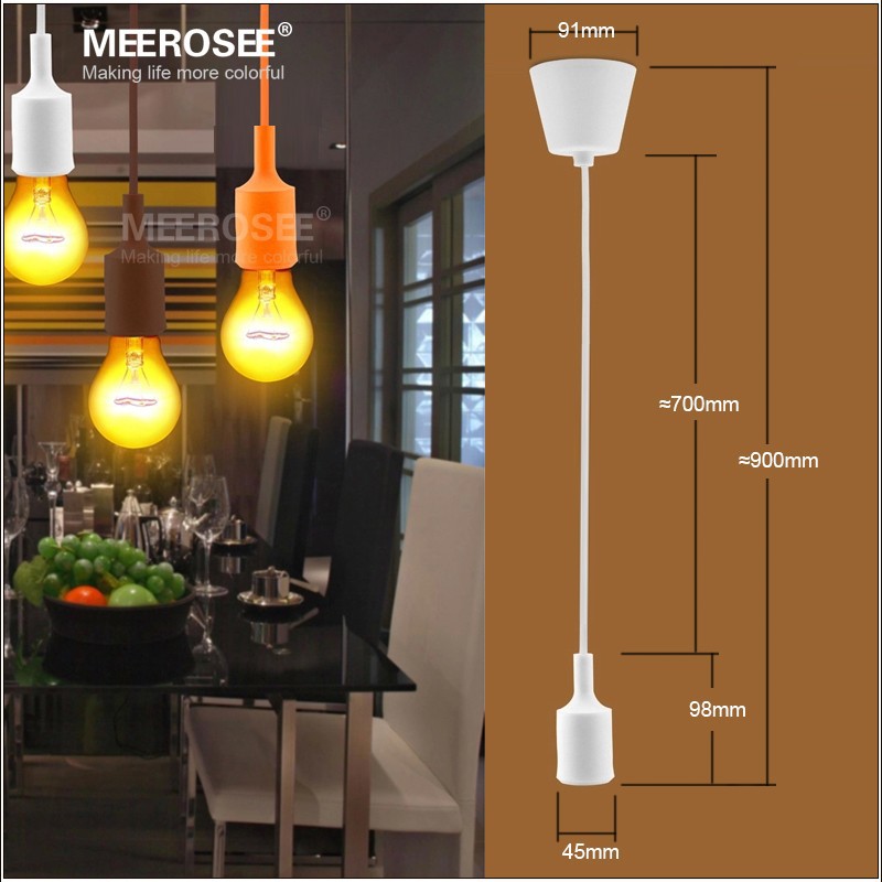 Bộ dây đèn thả nhiều màu sắc đuôi đèn tròn E27