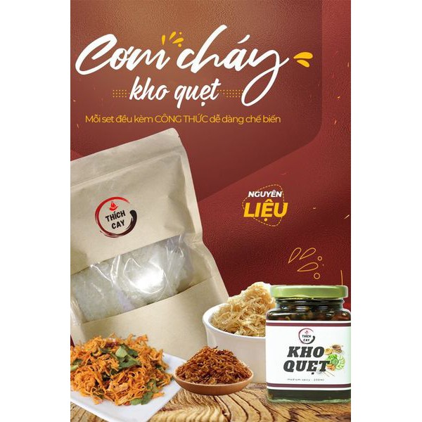 Set cơm cháy kho quẹt, nguyên liệu