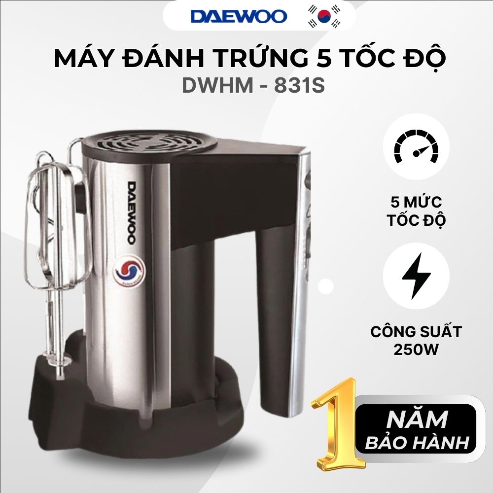 Daewoo Máy đánh trứng DWHM-831S (250W) - Hàng chính hãng