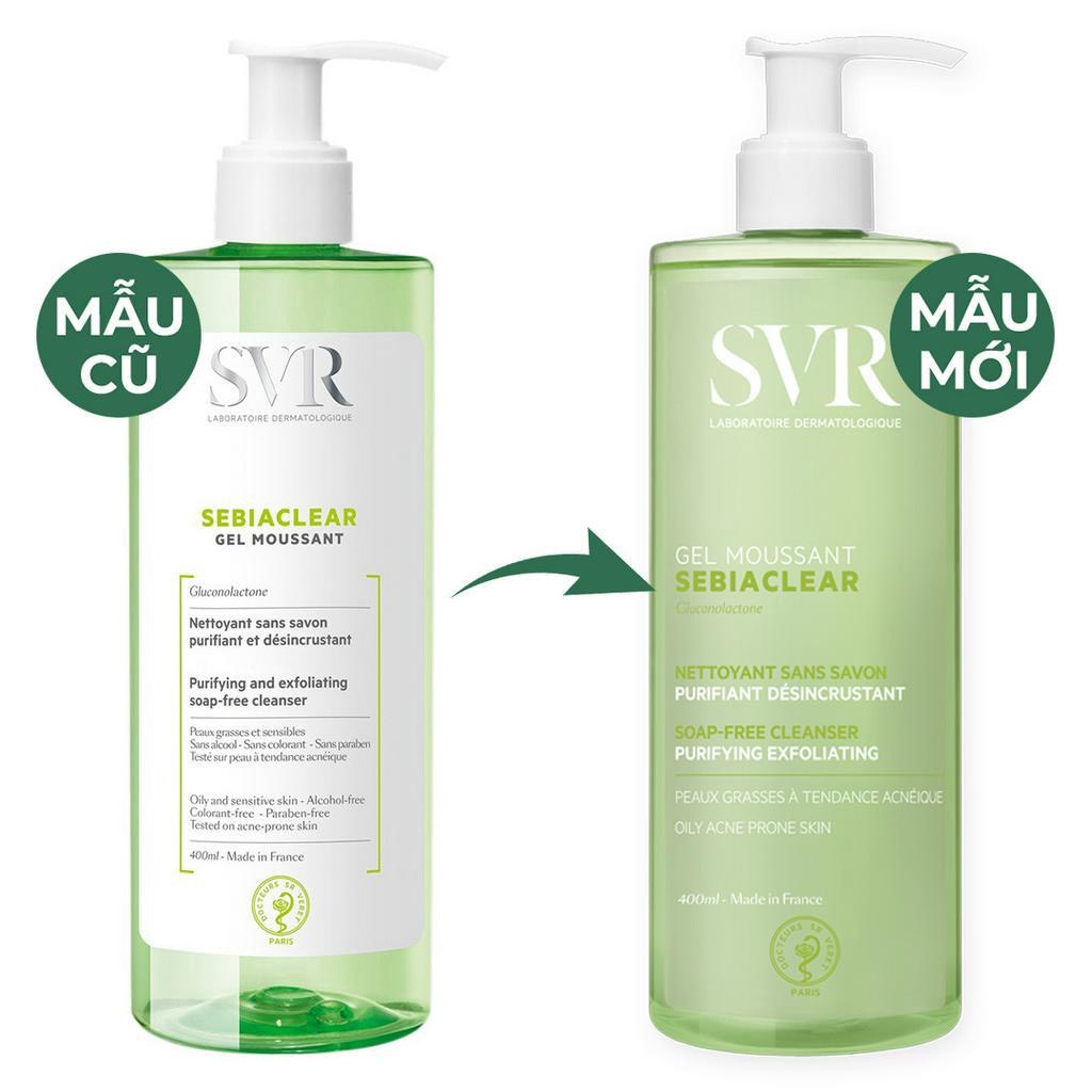 [MẪU MỚI] Sữa Rửa Mặt Dạng Gel SVR Sebiaclear Gel Moussant 400ml