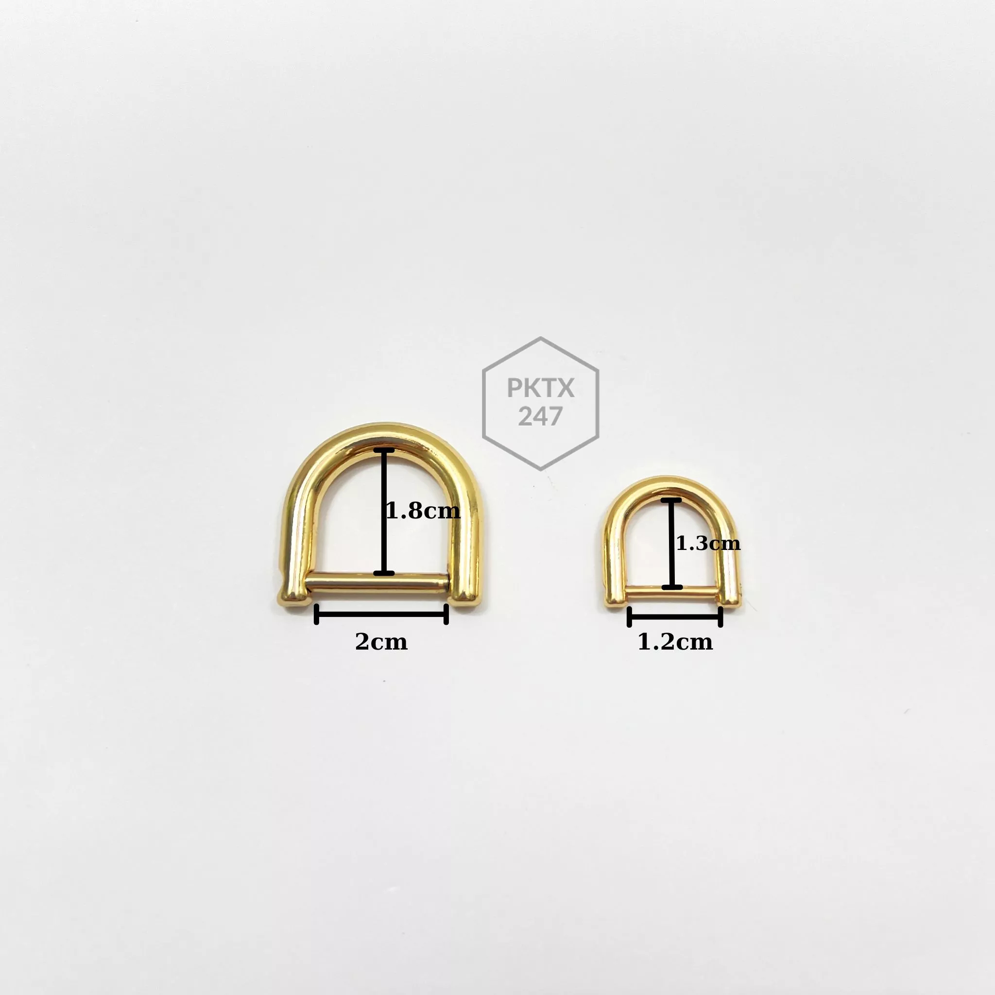 Khoen D gắn quai túi xách có chốt tháo dời (2cm, 1.2cm)