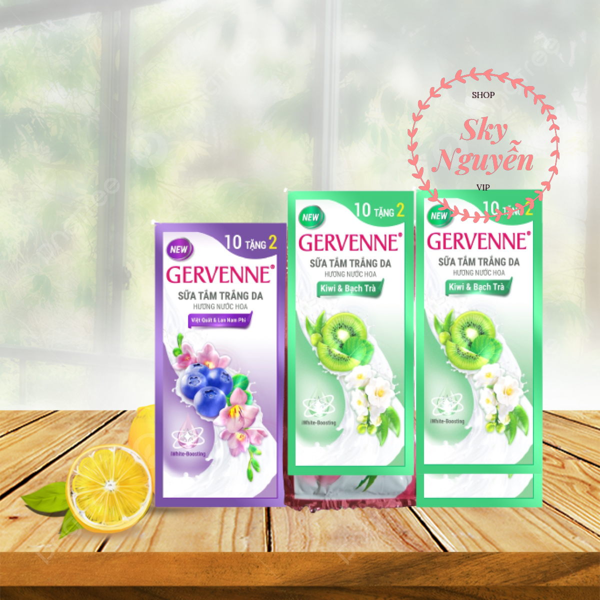 Combo 5 gói sữa tắm Gervenne