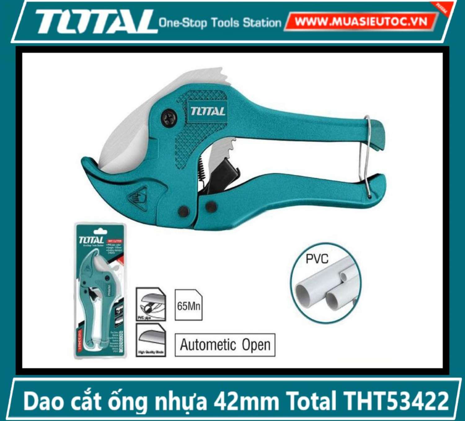 Dao cắt ống nhựa 42mm Total THT53422