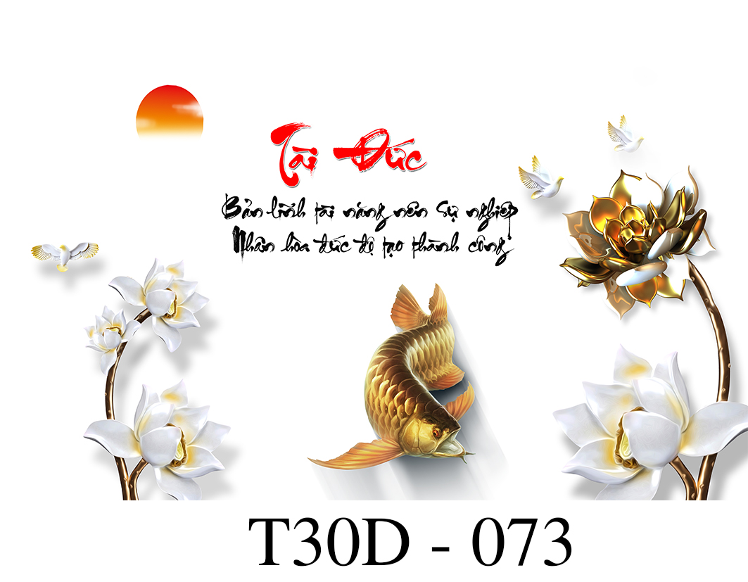 Tranh 3D Bể Cá T30D 073 Fuil Kích Thước