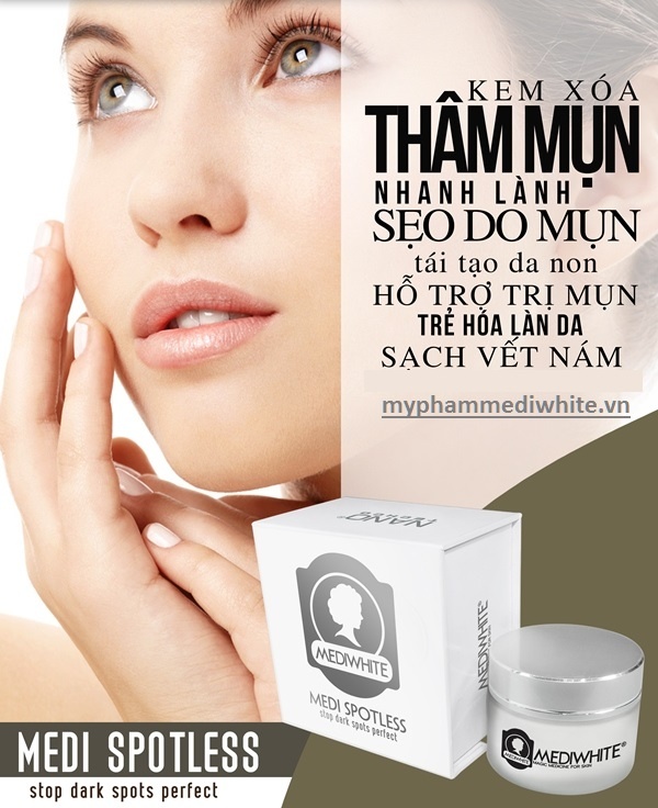 [HCM]Kem Trị Mụn Và Vết Thâm Medi White Spotless