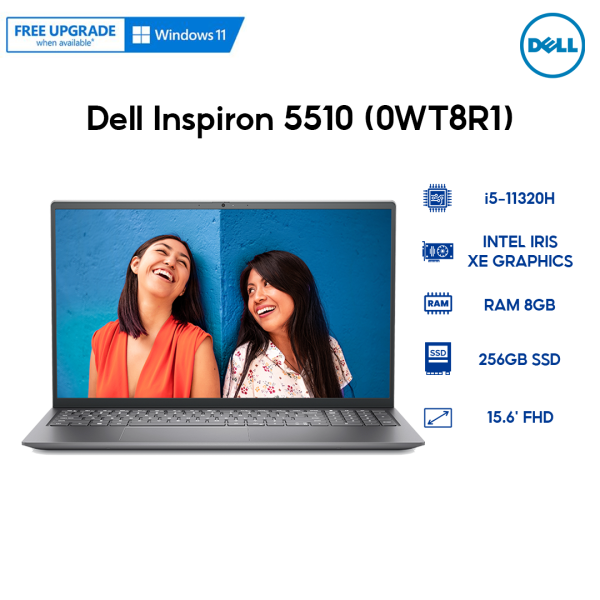 Laptop Dell Inspiron 5510 0WT8R2 i5-11320H | 8GB | 256GB | Intel Iris Xe Graphics | 15.6 FHD | Win 10 | Office