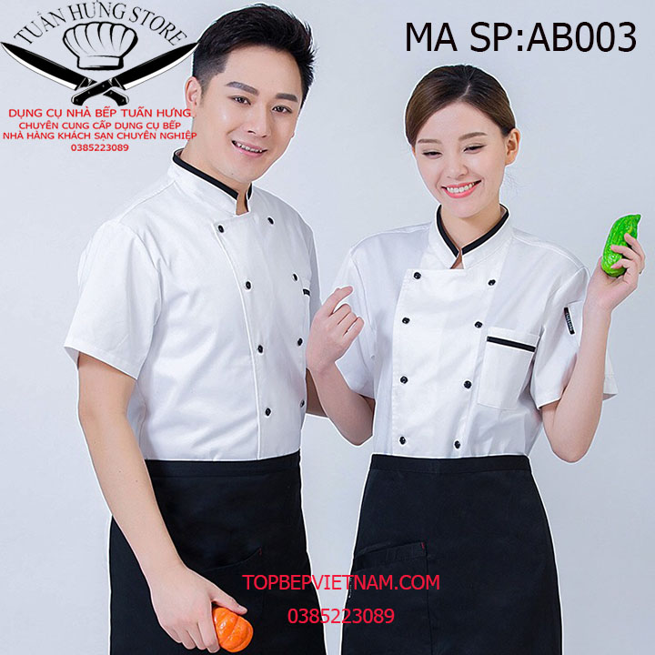 áo bếp,đồng phục bếp ab003