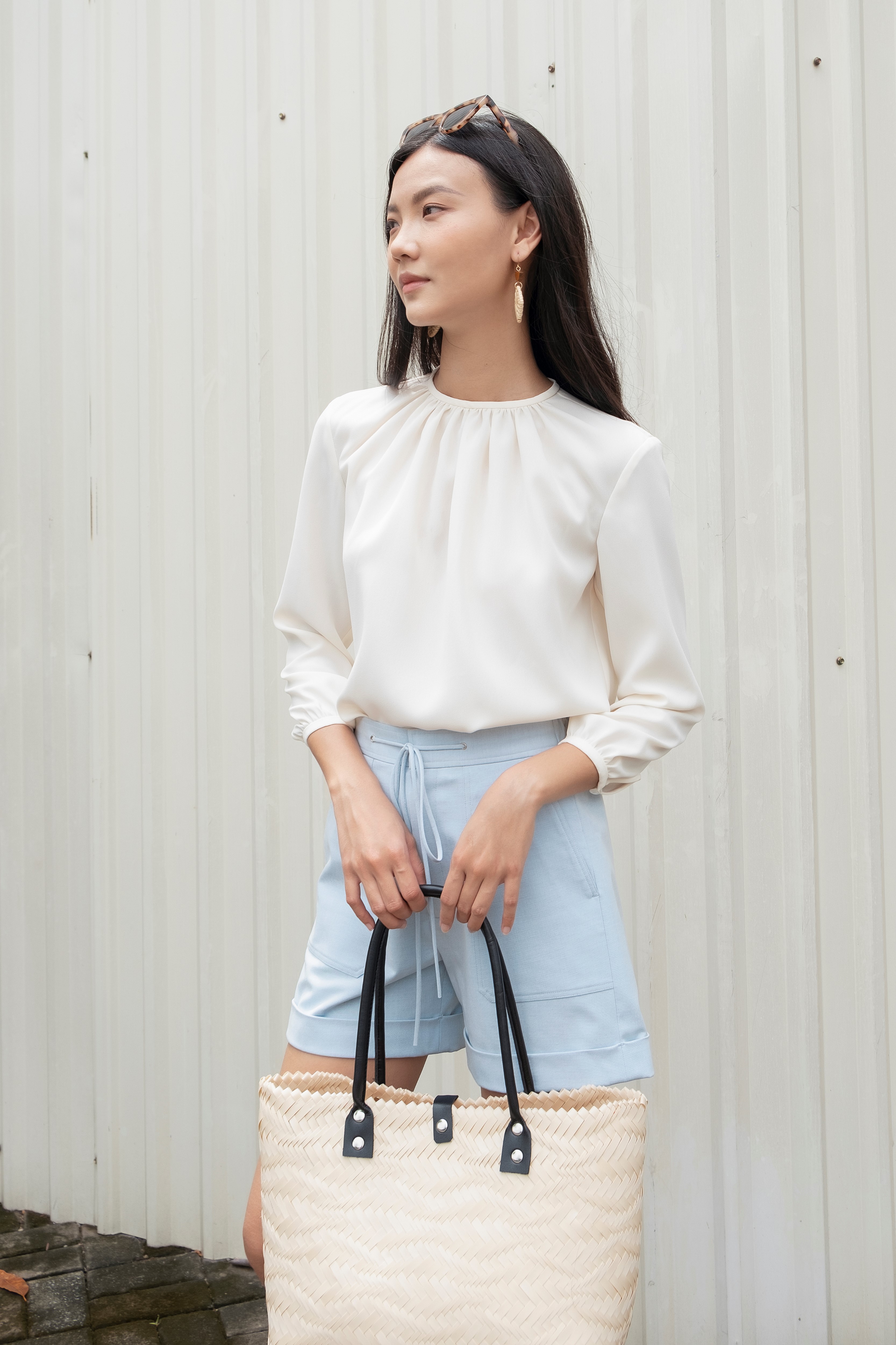 Kimilie - Áo Tay Dài Cổ Tròn Natalie