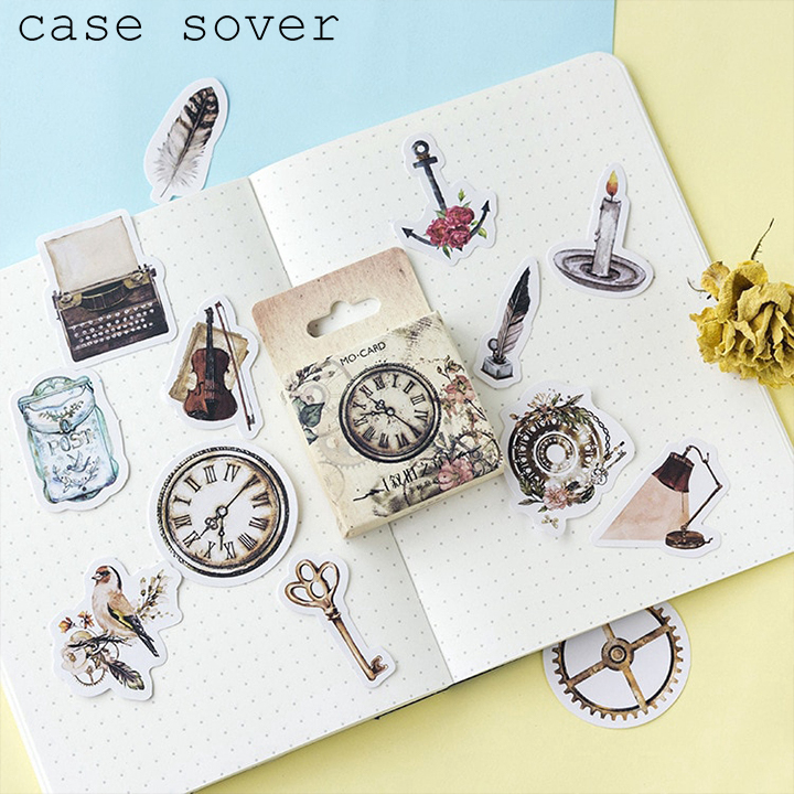 Hộp 46 Sticker Chủ Đề Thời Gian Trang Trí Planner - Case Sover
