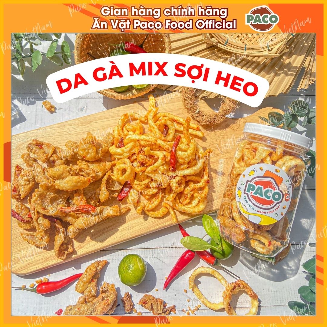 Da gà/ tốp mỡ/ da heo mini/ da heo sợi cháy tỏi hủ lẻ siêu giòn siêu ngon