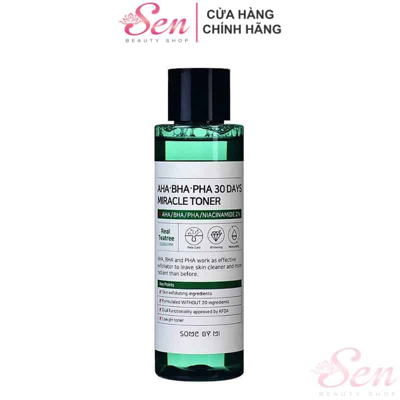 [HCM]Nước Hoa Hồng Some By Mi AHA-BHA-PHA 30 Days Miracle Toner 150ml