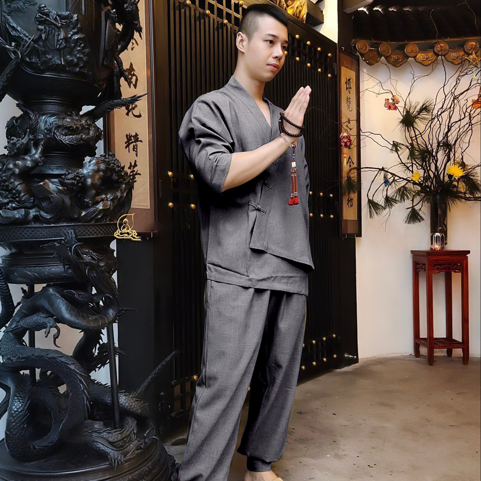 [HCM]SET ĐỒ LAM ĐI CHÙA CHO NAM CAO CẤP