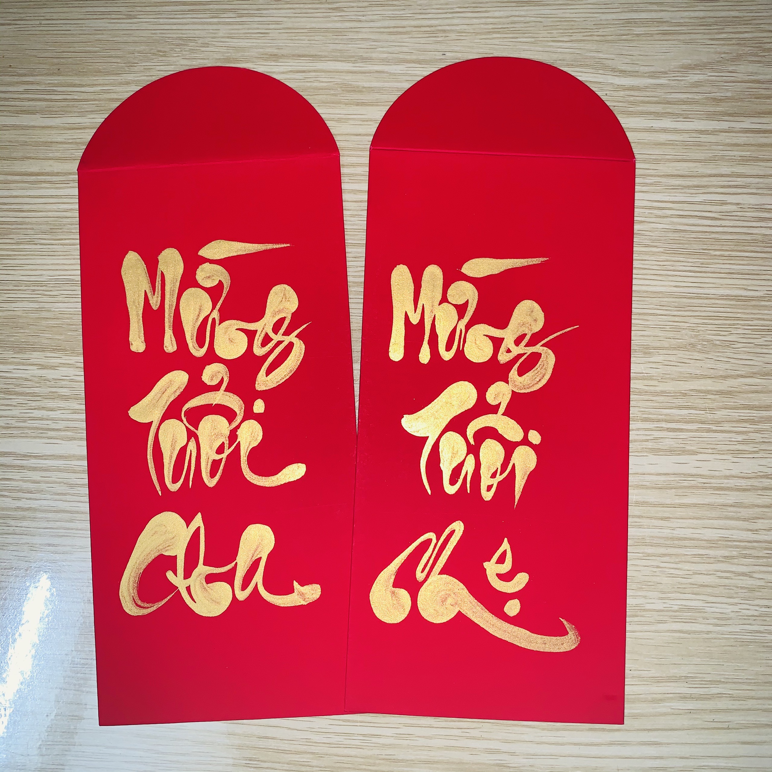 Bao lì xì thư pháp